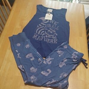 Disney Blue Cheshire Cat Pajama Set
